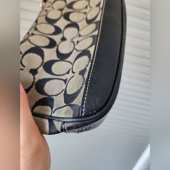 Vintage Y2K Coach Demi Purse Handbag Black Gray Signature Canvas Bag 6094 - Picture 8 of 10